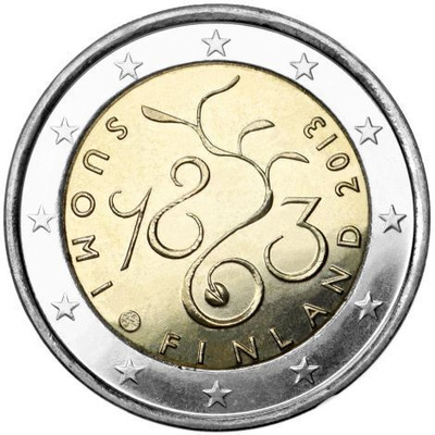 Suomi 2013 2 € Vuoden 1863 valtiopäivät 150 vuotta UNC