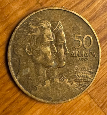 Jugoslavia 20 dinaaria 1955