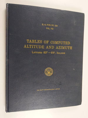 Tables of computed altitude and azimuth : latitudes 60deg...