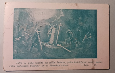 Sillä se puhe rististä... 1 Kor. 1:18, p. 1912