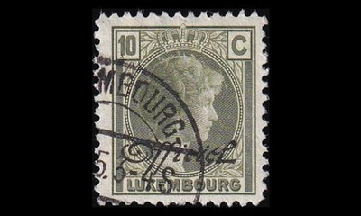 Luxemburg 155 o Virkamerkki 10 C (1928)