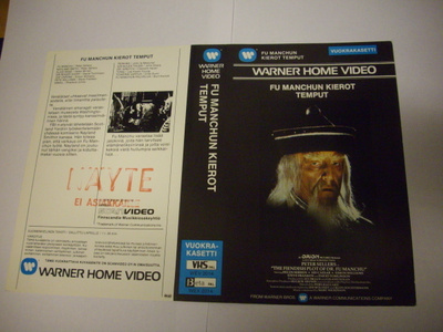 Vhs kansipaperi Fix - FU MANCHUN KIEROT TEMPUT