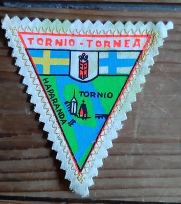 Tornio vintage kangasmerkki harvinainen