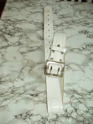 Puolan Armeijan Valkoinen Nahkavyö 115 cm