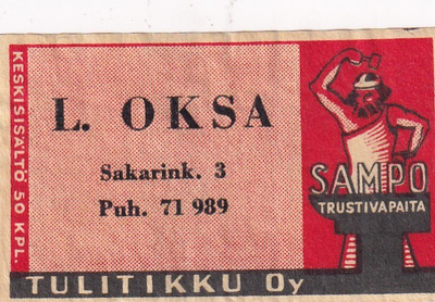 L. Oksa, Sakarink. 3 , Sampo,      7/13
