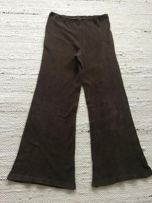 Ruskeat froteehousut 70-luvulta. koko 170 cm