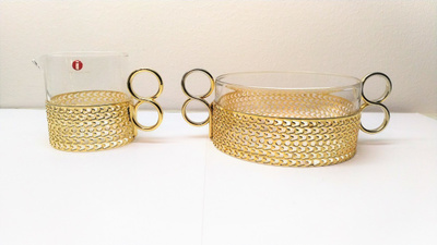 Timo Sarpaneva Karaatti sokerikko ja kermakko, Iittala