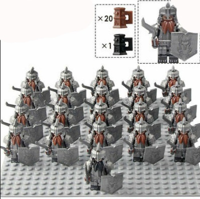 LOTR 21x DWARF TROOPS  Lego figure - HEAD HUNTER STORE.
