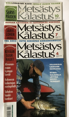 Metsästys ja Kalastus lehtiä 3kpl