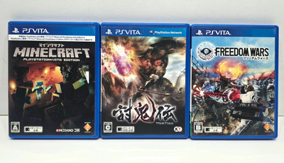 PSVITA - 3kpl pelejä (Minecraft, Toukiden, Freedom Wars)