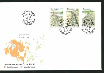 ÅLAND EPK FDC 5/1993: Geologia, maisemat sarja