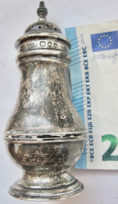VANHA Suolakko? Pippurisirotin? Hopeaa 925 Englanti 1892