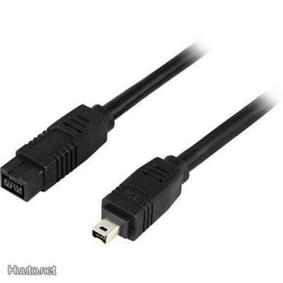 Deltaco Firewire kaapeli, 9-pin uros - 4-pin uros, 4.5m UUSI