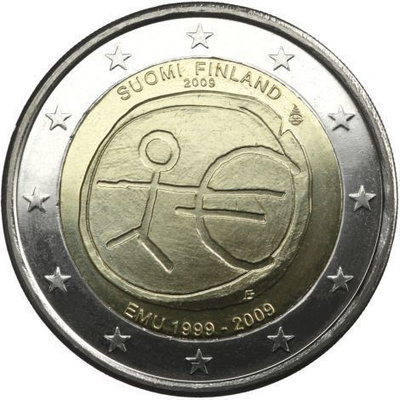 SUOMI ERIKOISEURO 2 EUROA 2009 (EMU - RAHALIITTO 10 V.) 