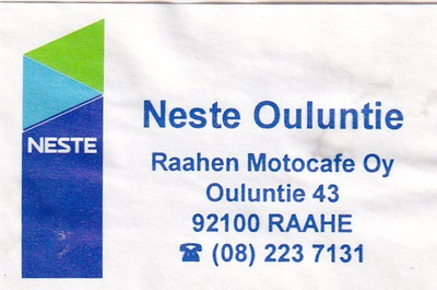 Raahe, . NESTE  Ouluntie   7/8