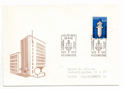 Helsinki: Lakimieskokoukset (erikoisleima 24.8.1972)