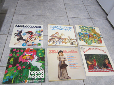 6 VANHAA LASTENLAULU LP LEVYÄ