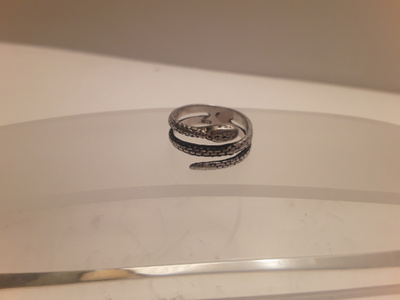 Hopea käärmesormus leima AAL