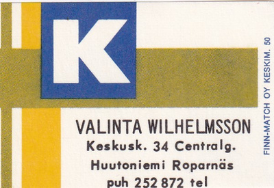 Huutoniemi, Roparnäs, Valinta Wilhelmsson    5/6