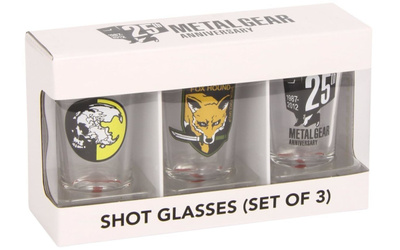 Metal Gear Solid shottilasit (3 kpl) UUSI!
