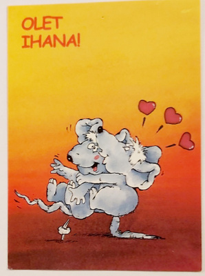 "Olet ihana!"-KULKEMATON POSTIKORTTI