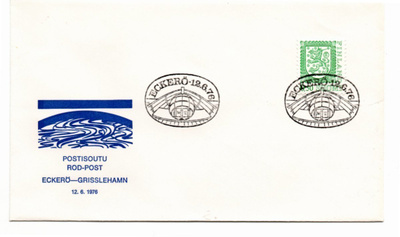 Eckerö: Postisoutu ( erikoisleima 12.6.1976)