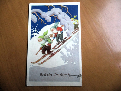 Koivu Iloista Joulua ! - 1936 Merimaskun leimaus