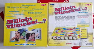 Milloin viimeksi??Uudet pelit muoveissa