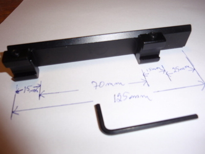 Kiskoadapteri 11m / 20 mm Weaver-Picatinny
