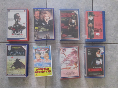VANHOJA VHS FILMEJÄ 7 KPL kerralla