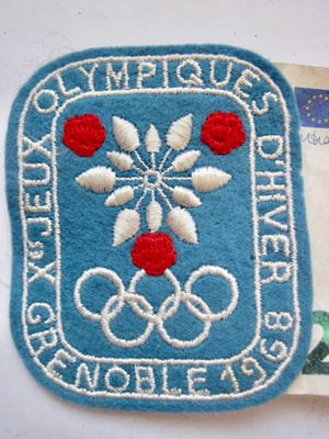 VANHA Kangasmerkki Olympia 1968 Grenoble