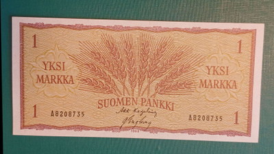SUOMI 1mk.1963 1 kpl HUOMAA A kirjain . katso ..