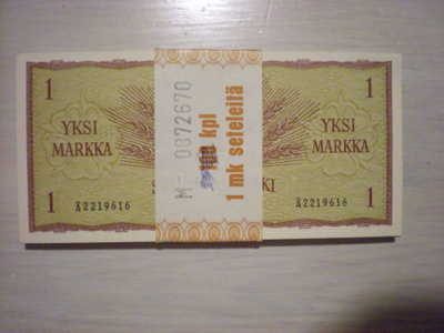 84 kpl 1 mk seteleitä 1963