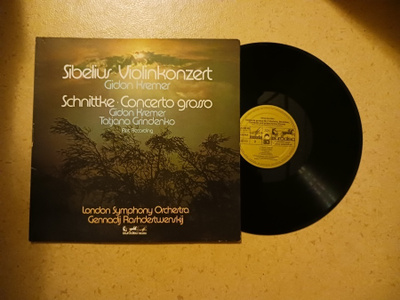 Sibelius Violinkonzert, Schnittke Concerto Grosso lp