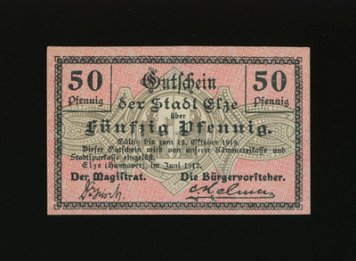 Saksa Notgeld 25, 50 Pfennig, Coesfeld