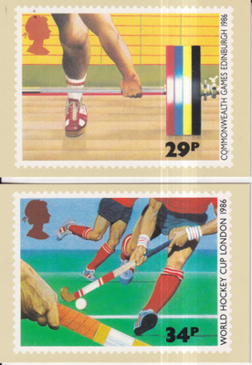 Painonnosto. Maahockey, Englanti 1986  ,  e107