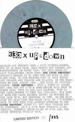 LUCHS BROTHERS hare krishna stomp 45 -1977- #d/333 kbd