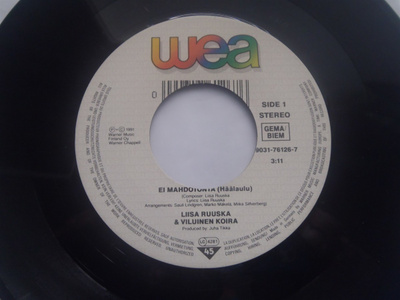 LIISA RUUSKA & VILUINEN KOIRA  7" single ( Hyvä kunto )