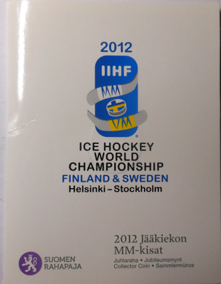 Suomi. 5€ 2012 "Jääkiekon MM-kisat".