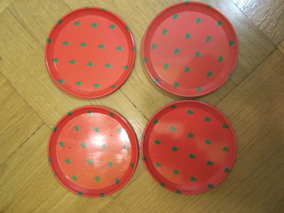 Pienet peltiset joululasinaluset 4 kpl