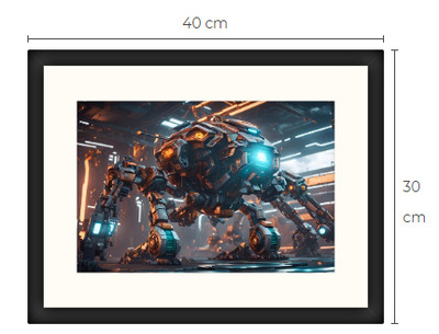 Uusi uniikki Sci-Fi Science Fiction print 30 cm x 40 cm