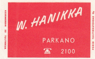 Parkano, W. Hanikka     b346