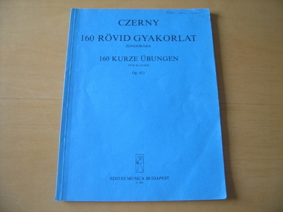 Czerny: 160 KURZE ÜBUNGEN op 821, piano