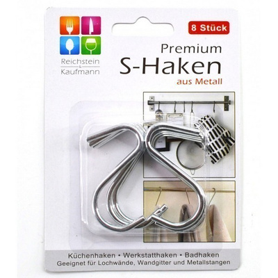 Reichstein & Kaufmann Premium S-Koukku pakkaus, 8kpl, 5.5cm