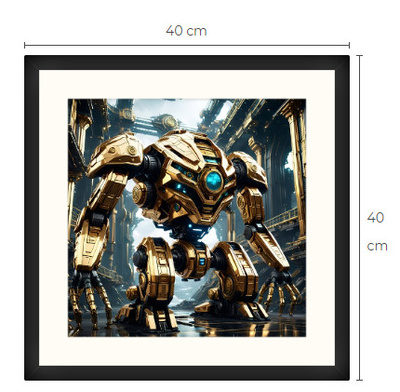 Uusi uniikki Sci-Fi Science Fiction print 40 cm x 40 cm