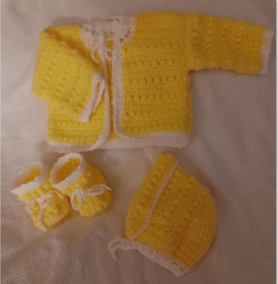 Uusi virkattu setti koko 55cm