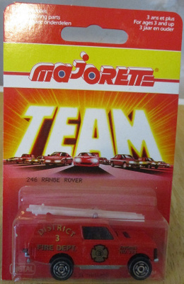 Range-Rover 3.5 V8 Fire Dept. Red 1983 Majorette 246 1:60