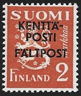 1943 KP 2 mk lisäpainaman kenttätyyppi 1 **  LaPe KP 4 kt 1