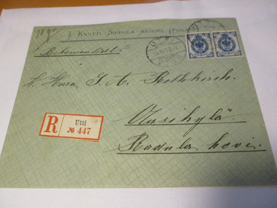 1907 Utti J Knutti Sippola Mejeri R kuori
