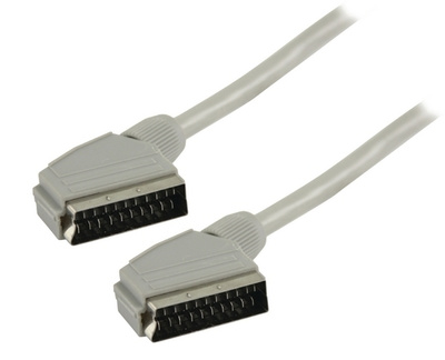 Valueline SCART-kaapeli, SCART uros - uros, 10m, harmaa UUSI